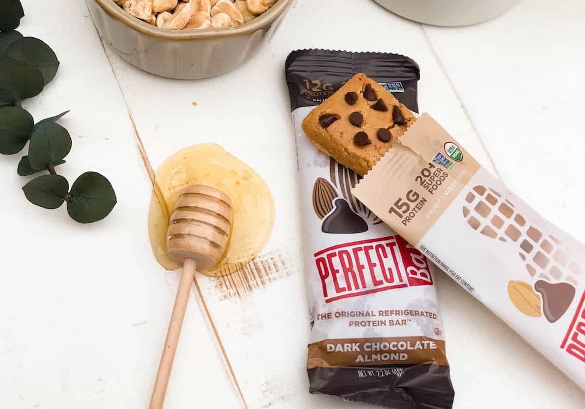 10-12 grams of whole food protein in Perfect Bar protein bar